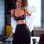Beautiful sex doll created for Dirty Knights Sex Dolls posing nude at office (1)